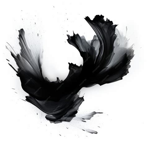 Premium AI Image | Abstract Black Photoshop Brush on Plain White Background