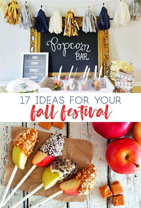 Sharing some fun crafts and ideas for your Fall Festival, including a DIY Popcorn Bar, Pumpkin ...