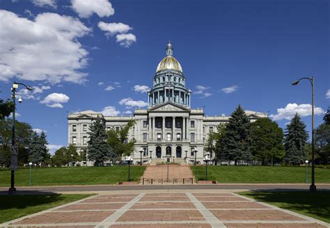 The golden-domed Colorado State Capitol Building in Denver houses the Colorado General Assembly ...