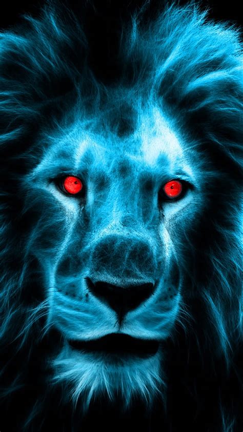 Lion Animation, eyes, big cat, predator, wild, animal, HD phone ...