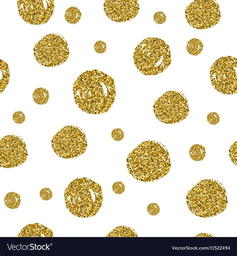 Gold circles seamless pattern on white background Vector Image