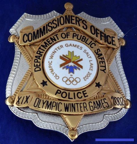 2002 Winter Olympics Utah Department of Public Safety Commissioners ...