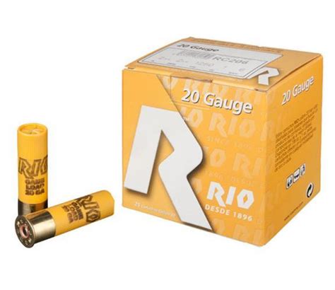 Gator's Guns LLC | Rio 20 Gauge Shotgun Shells 2 3/4" 2 3/4 Dram 1 ounce Shot 1250 fps #6 250 rounds