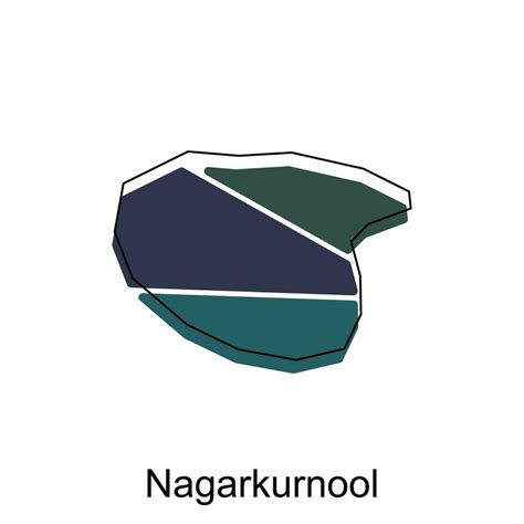 map of Nagarkurnool City modern outline, High detailed illustration ...