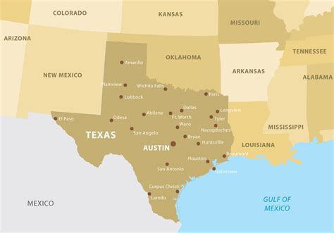 Texas Map 96098 Vector Art at Vecteezy