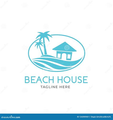 Creative Beach House Logo Design Vector Art Logo Stock Illustration ...