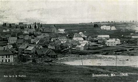 "Postcard of View of Limestone, Maine, 1908" by Frost Memorial Library, Limestone, Maine