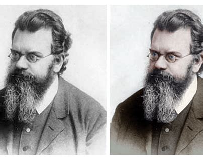 Colorisation of a photograph of Ludwig Boltzmann | Behance