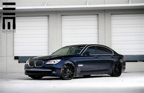 Stylish BMW 750Li on Black Custom Wheels by Exclusive Motoring — CARiD ...