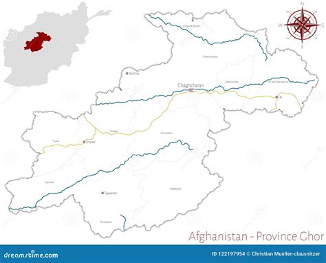 Map Of The Afghan Province Of Badachschan Cartoon Vector ...