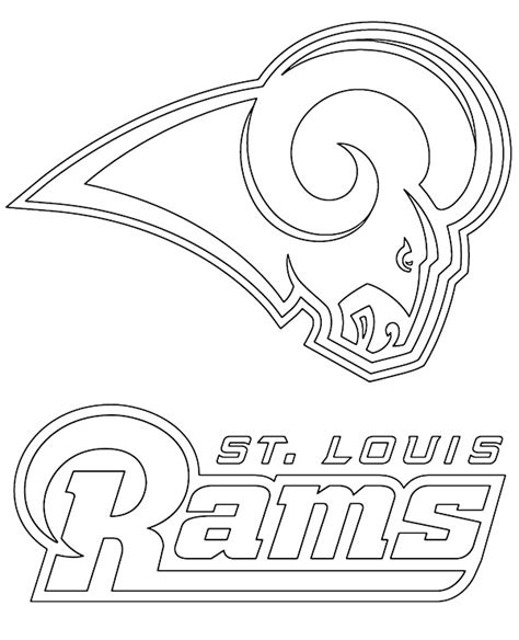 Logo of St Louis Rams coloring page