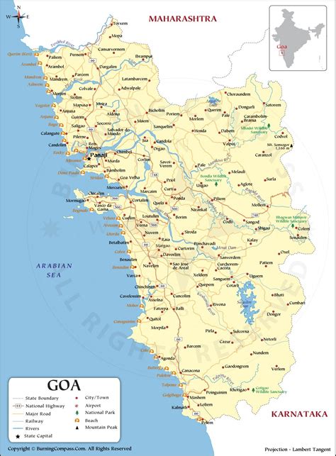 Goa Map, Goa State Map