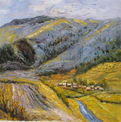 Impression landscape oil painting,Impression landscape oil painting,Main colors