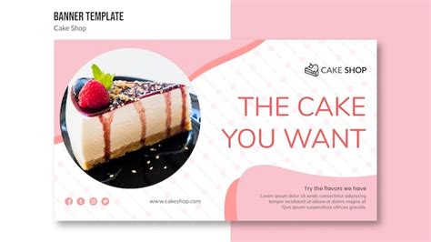 Premium PSD | Cake shop concept banner template