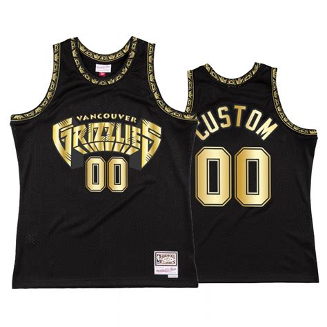 Custom #00 Memphis Grizzlies Throwback 90s Jersey Black – KatinatSports Store