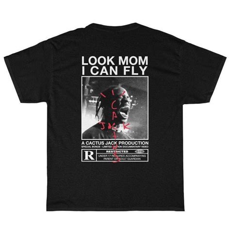 Travis Scott Look Mom I Can Fly Cactus Jack T-Shirt Merch | Etsy