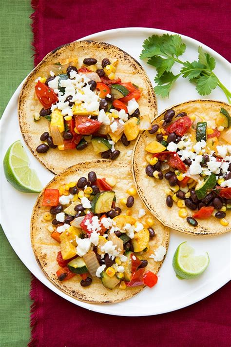 Roasted Veggie and Black Bean Tacos - Cooking Classy