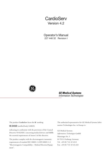 GE Cardioserv - User Manual | PDF | Artificial Cardiac Pacemaker | Ac ...