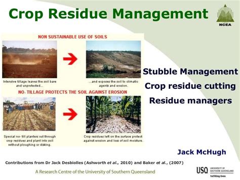 Crop residue management