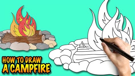 How To Draw A Campfire