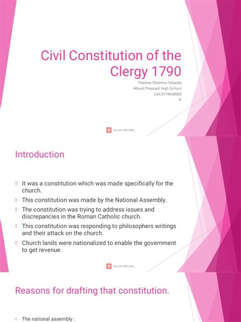 Civil Constitution of the Clergy(1) | PDF