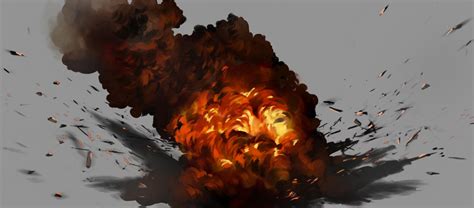 Realistic Explosion Drawing