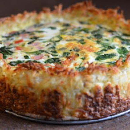 Spinach & Gruyere Cheese Quiche with a Hash Brown Crust Recipe - (3.7/5)