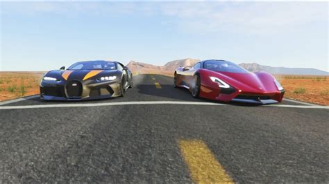 SSC Tuatara vs Bugatti Chiron Super Sport 300+ at Monument Valley - YouTube