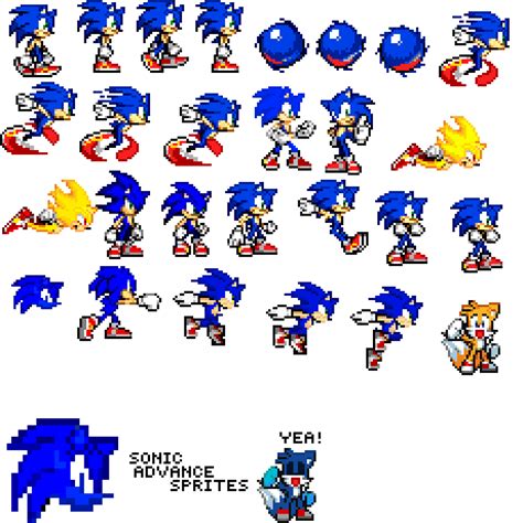 Sonic Sprite Sonic Advance Sprites Png Transparent Png Png Images For ...