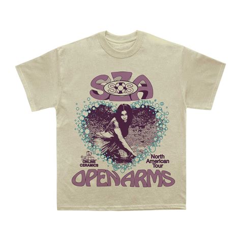 Sza - Open Arms Tour T-Shirt (Sand) – Top Dawg Entertainment