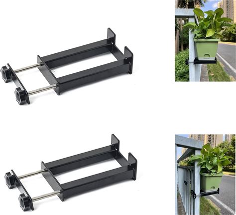 Amazon.com : Deck Railing Planter Box Brackets, Deck and Fence Rail ...