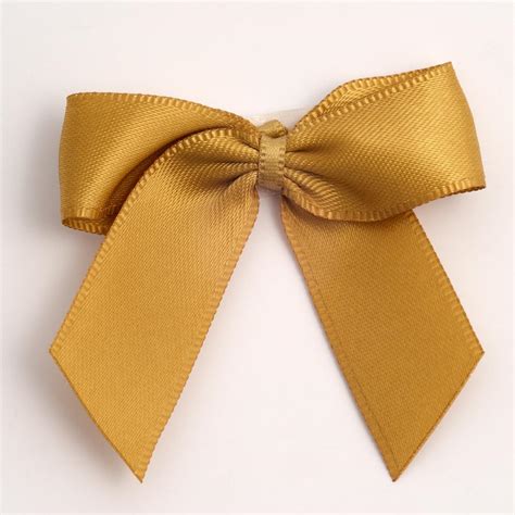 Gold Satin Bows 12 Pack by Favour Lane