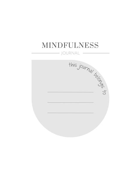 Mindfulness Journal – One-Stop Counseling Shop