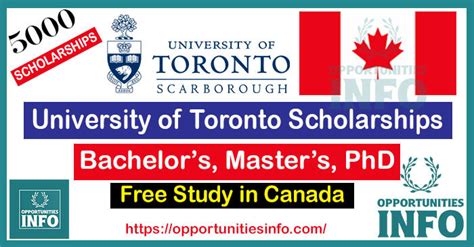 University of Toronto Canada Scholarships 2024-25