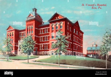 St. Vincent's Hospital, Erie, Pennsylvania, circa 1929 Stock Photo - Alamy