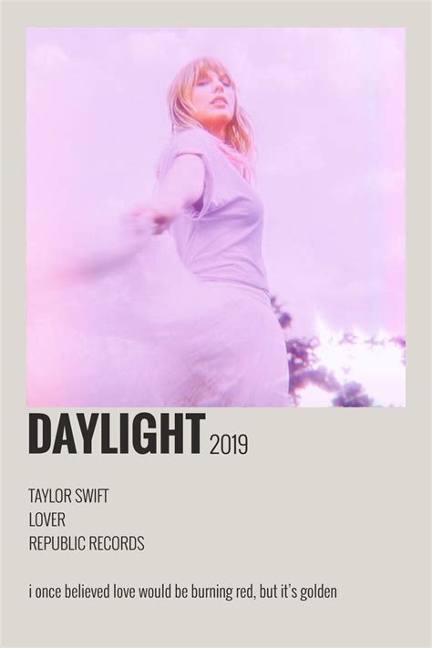 daylight poster polaroid - taylor swift - lover | Taylor swift songs, Taylor swift posters ...