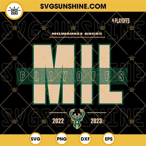 Milwaukee Bucks Playoffs 2023 SVG, NBA Playoffs 2023 SVG PNG DXF EPS Files