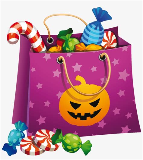 28 Collection Of Halloween Candy Bag Clipart - Halloween Candy - Clip Art Library