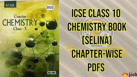 ICSE Selina Concise Chemistry Book for Class 10: Download the Chapter-wise Free PDFs and Solutions