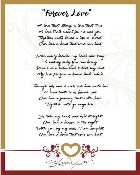 Love Forever Poem, Love Poem, Love Poems, Digital Poem, Anniversary ...