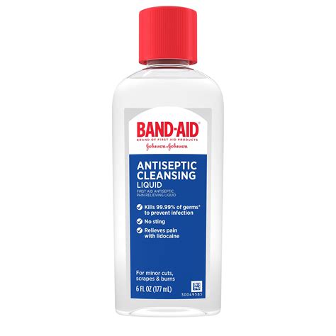 Band-Aid Brand Pain Relieving Antiseptic Cleansing Liquid, Lidocaine HCl, 6 fl. Oz | Nellis Auction