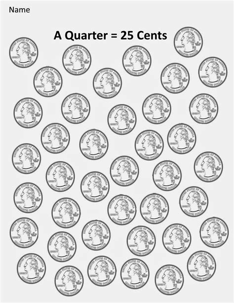 Kindergarten and Mooneyisms: Coins, Part Four: A Quarter = 25 Cents