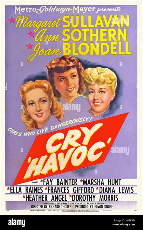 Cry Havoc - Movie Poster Stock Photo - Alamy