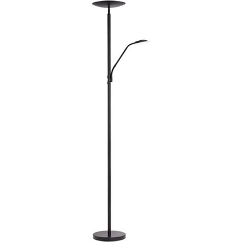 360 Lighting Modern Floor Lamp With Reading Light Led 71.5" Tall Decker Black Metal Acrylic ...