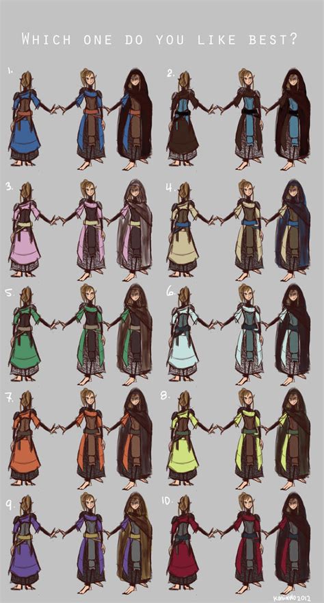 Colours for Mage Robes. by KyashiAnn on DeviantArt