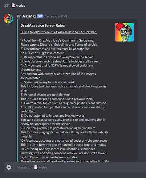 Rules Discord Template