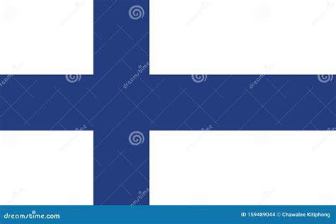 Finnish Flag, Finland Flag in Standard Proportion and Color Mode RGB ...