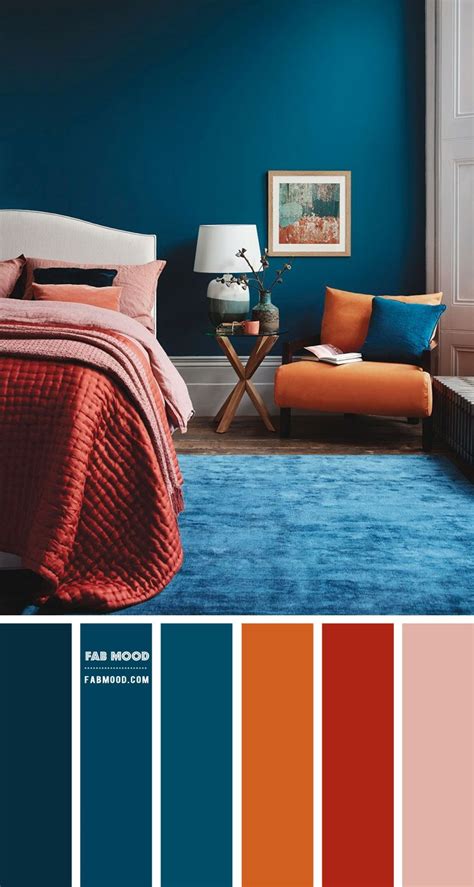 Burnt Orange + Dark Coral + Teal Bedroom For Modern Chic Looks ...