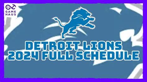 Detroit Lions Schedule 2024 2024 - Cass Maryjo