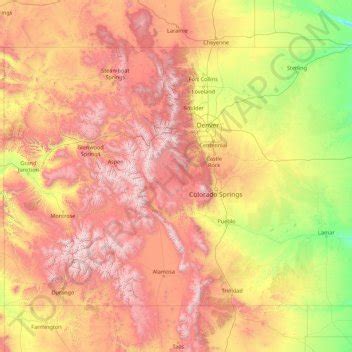 Colorado topographic map, elevation, terrain